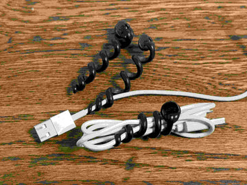 Extra Small KurlyTie - "The Baby" - black - free, anchored, wrapped