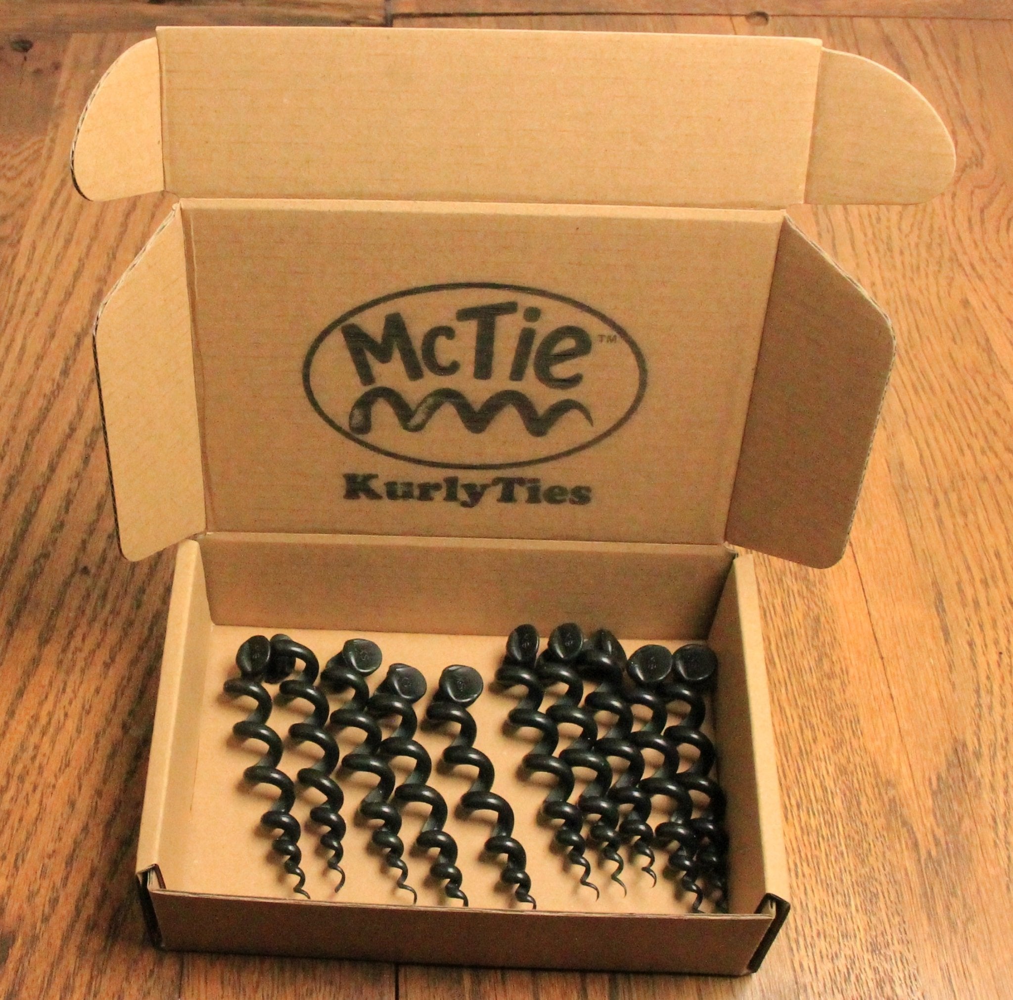Extra Small KurlyTie - "The Baby" - black - box of 10